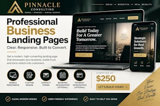 build a professional landing page for your business