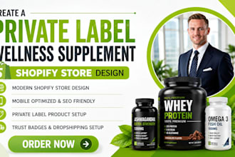 create a private label wellness supplement shopify store design