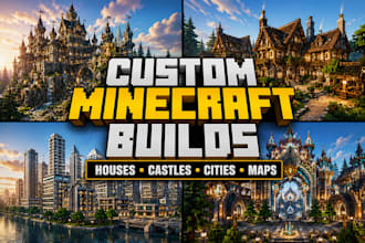 custom minecraft houses castles villages bases cities maps lobbies and spawns