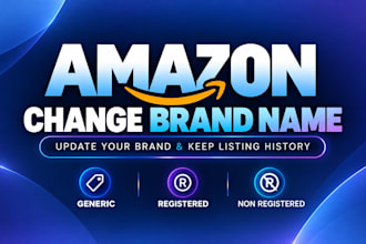 change amazon listing brand name, generic to new brand, fix 8541 5461