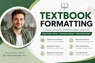 format educational textbook book typesetting layout design paperback formatting