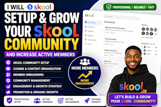 setup and grow your skool community and increase active members