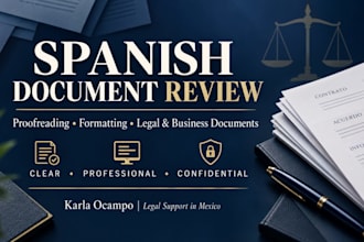 review and draft legal documents for matters in méxico