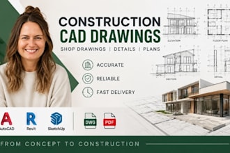 construction cad, autocad shop drawings, contractor construction detail drawings