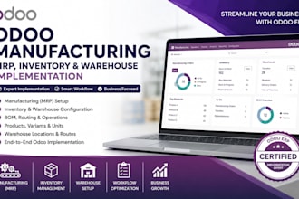 do odoo manufacturing mrp, inventory, warehouse implementation