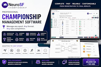 provide and custom sports championship management software