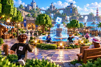 build full roblox game creation, roblox studio, lua scripting, roblox world