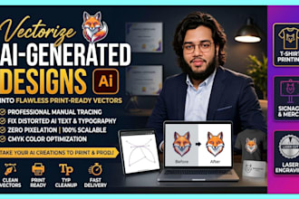 convert ai generated design to print ready vector