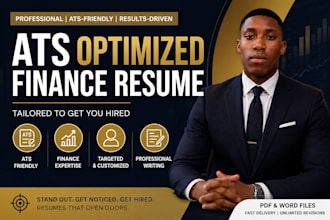 write an ats optimized finance resume