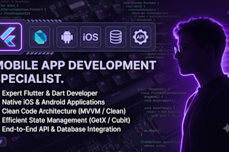 develop a responsive flutter app for android and ios