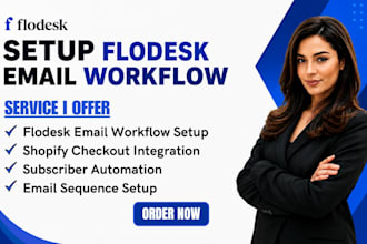 setup flodesk email workflow shopify checkout subscriber automation