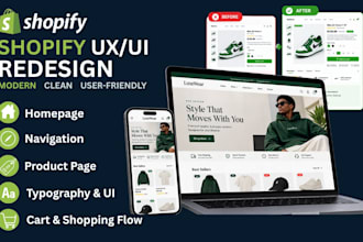 redesign your shopify store with modern UX UI