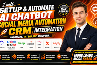 ai chatbot social media automation crm integration zapier n8n nutshell insightly