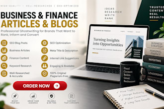 ghostwrite SEO business and finance articles and blogs