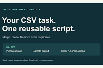 automate one repetitive CSV cleanup task with a python script