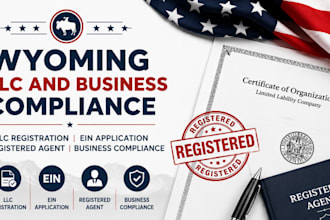 wyoming llc registration, ein application, registered agent, business compliance