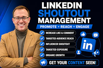 promote linkedin post to increase engagement with influencer marketing, shoutout