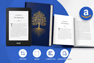 fix amazon KDP book formatting, trim size, bleed, and file errors