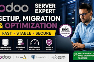 odoo server setup, installation, migration, and performance optimization