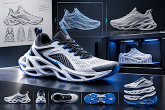 design custom 3d shoes, sneakers and footwear with 3d modeling for manufacture