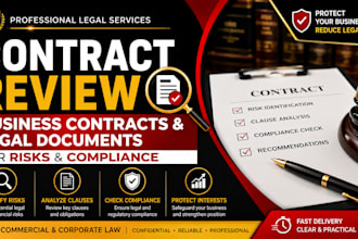 review business contracts and legal documents for risks and compliance