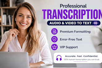 transcribe video music audio to text english german podcast audio transcription