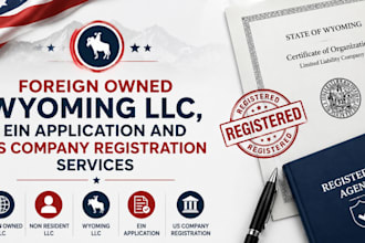 foreign owned wyoming llc, ein application and US company registration