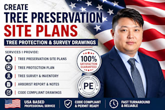 create tree preservation site plans, tree protection and survey drawings