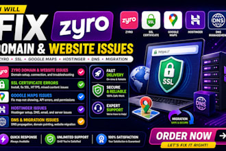 fix zyro domain image SSL google maps hostinger dns migration issues website