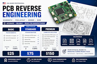 reverse engineer pcb and recreate schematic, layout and gerber files