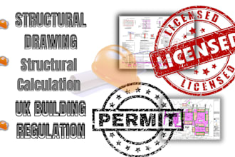 provide structural calculation, structural engineer, building regulation drawing