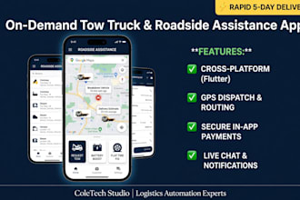 develop an on demand tow truck and roadside assistance mobile app
