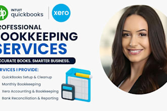 clean up quickbooks books reconciliation, catch up, monthly bookkeeping service