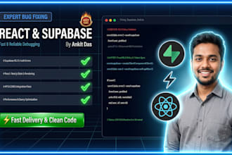 fix any bug in your supabase or react webapp