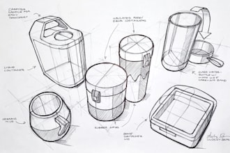 design your industrial product from concept sketch to 3d cad model