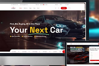 build auction bidding website, car auction and muiltivendor marketplace
