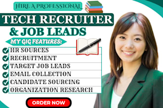 provide recruitment and target job leads from linkedin, indeed and ziprecruiter