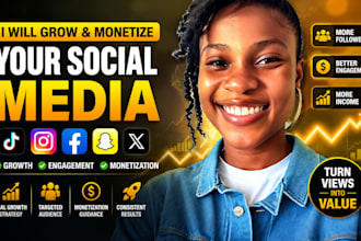grow and monetize tiktok, instagram, facebook, snapchat, x, pinterest, twitter