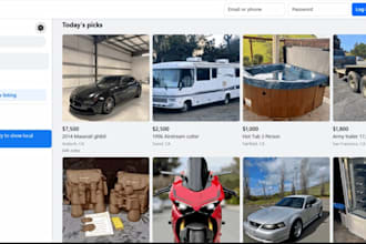 custom facebook marketplace bot,auto monitor competitors bot product listing bot