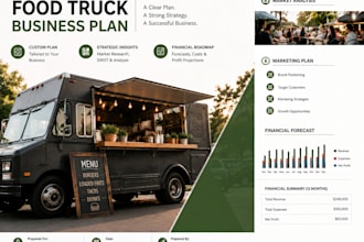 create a food truck business plan with financials