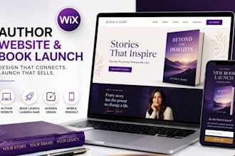 design or redesign a wix author website and book launch landing page