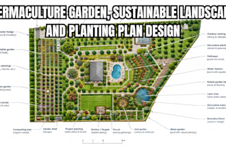 design a permaculture garden, sustainable landscape and planting plan design