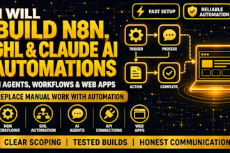 n8n, ghl, claude ai automation engineer, ai agents workflow web apps
