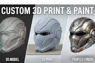 3d print and paint custom 3d mask ship 3d hand painted mask 3d helmet printing