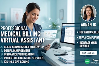 provide expert medical billing virtual assistant services