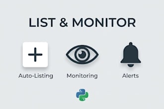 configure a custom marketplace auto product listing, monitor solution for vinted