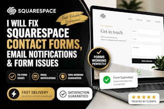 fix squarespace contact forms, email notifications and form issues