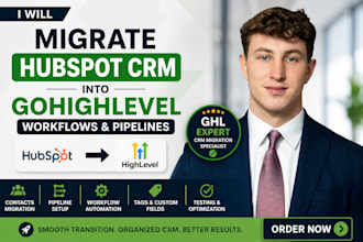 migrate hubspot CRM into gohighlevel workflows pipelines