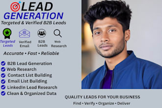 do b2b lead generation, linkedin research and email list building