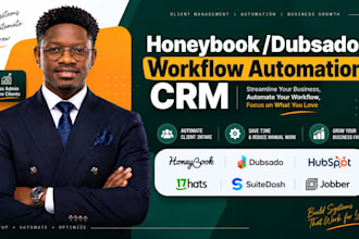 honeybook workflow automation dubsado hubspot automation 17hats suitedash jobber